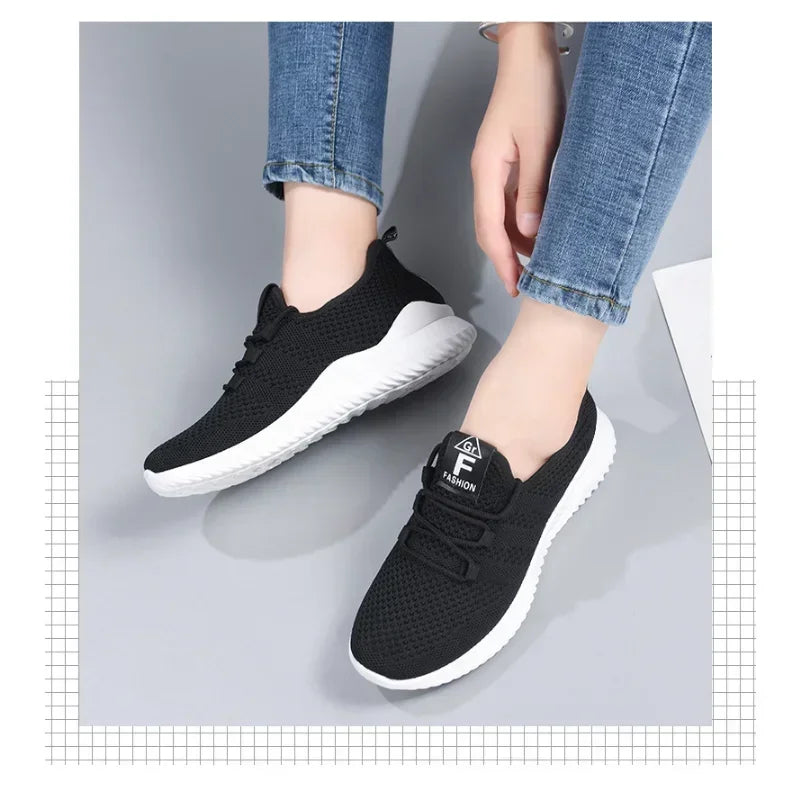 Tenis Feminino 2025 Women Tennis Shoes Sneakers Comfortable Breathable Platform Shoes Fashion Women Versatile Lace-up Shoes