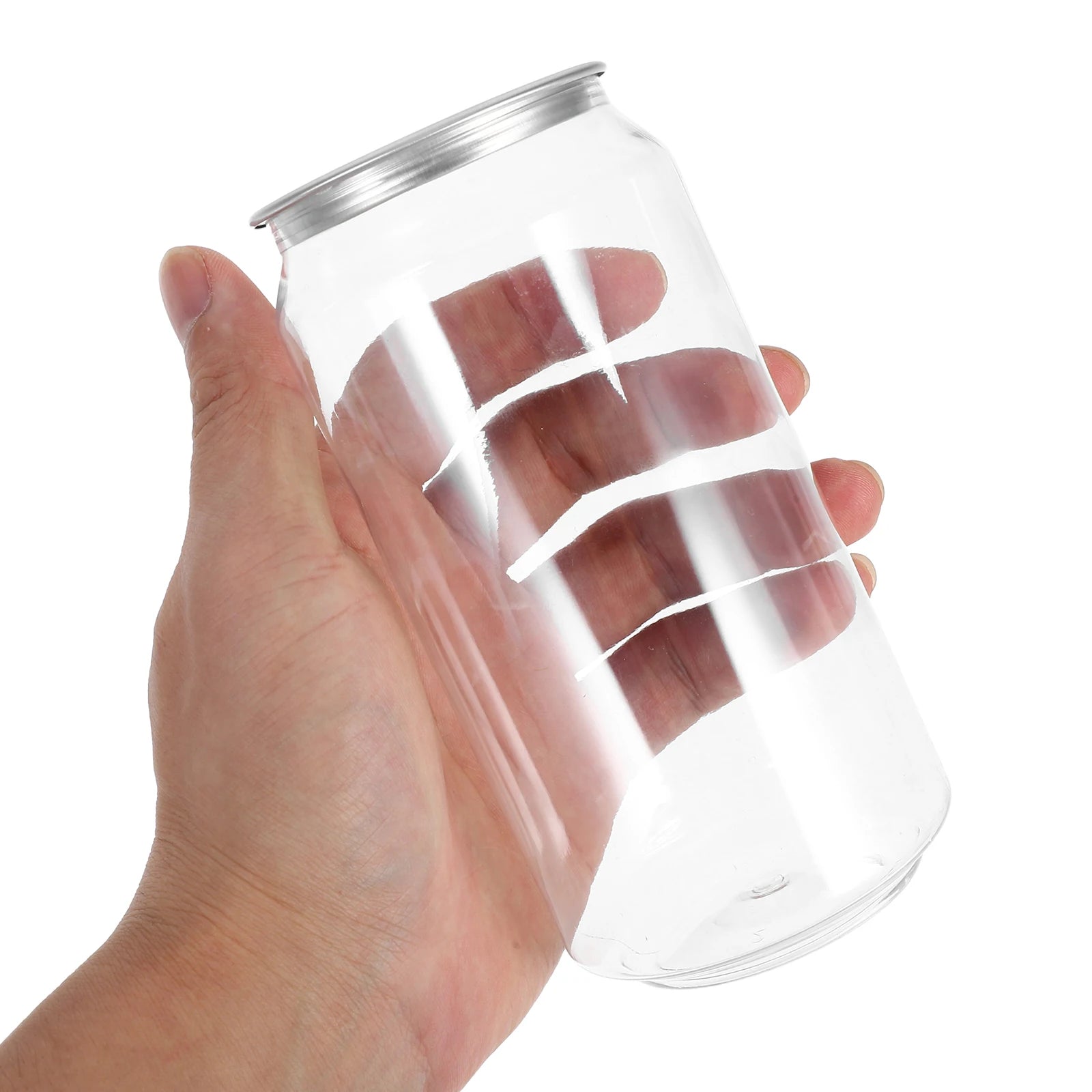 10Pcs Empty Juice Bottles 400Ml Transparent Plastic Drink Containers with Aluminum Cap Portable for Homemade Drinks Party Favors