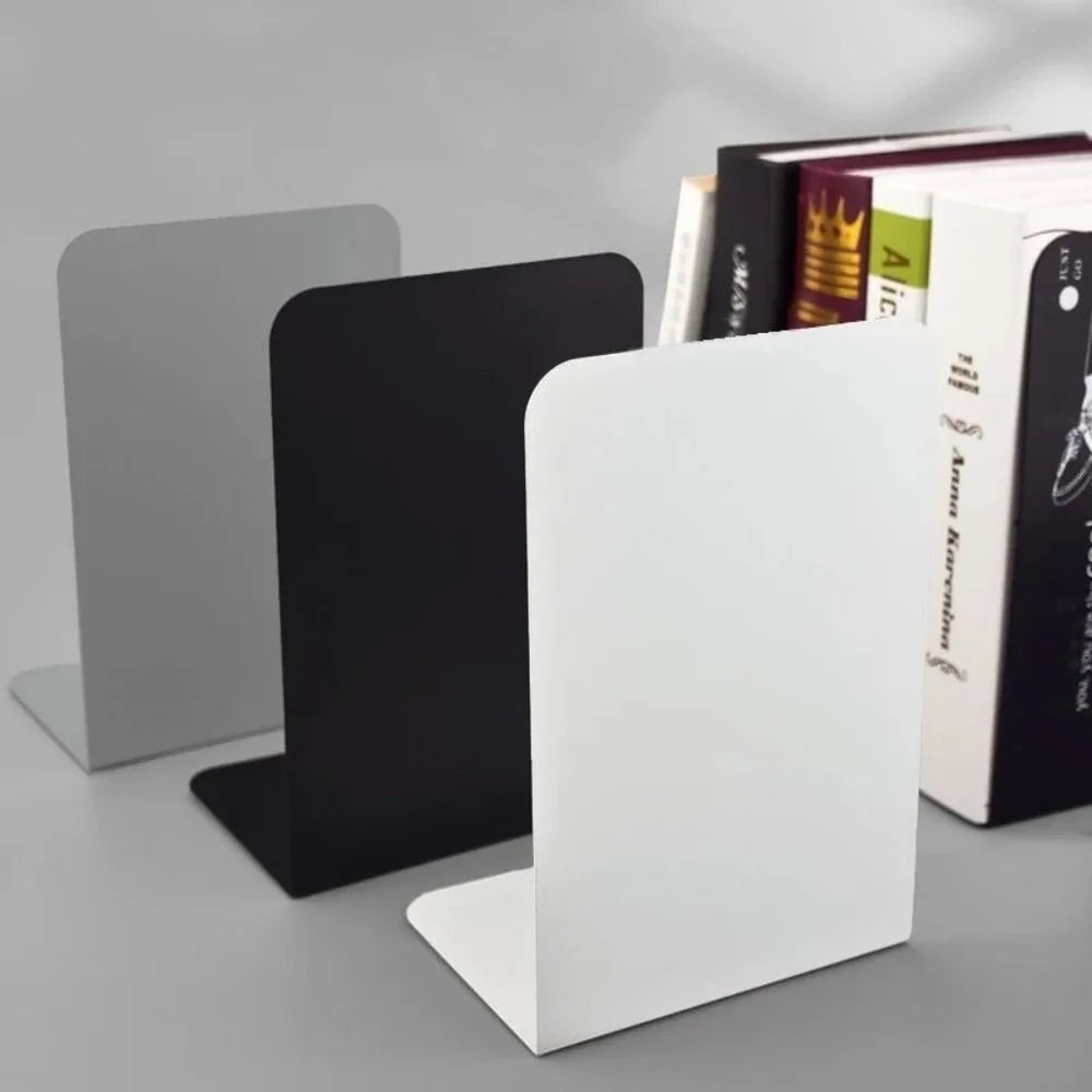1 Pc Plastic L-Shaped Desk Bookends Durable Display Book Stand Simple Book Support Rack School Office Desktop Organizer