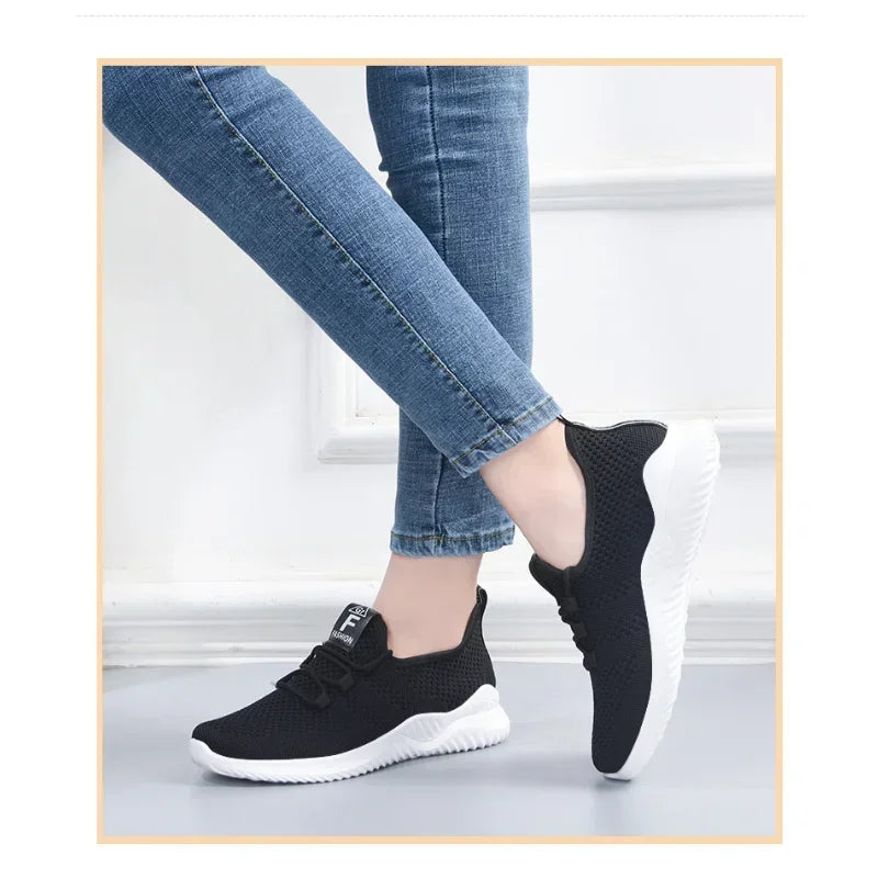Tenis Feminino 2025 Women Tennis Shoes Sneakers Comfortable Breathable Platform Shoes Fashion Women Versatile Lace-up Shoes