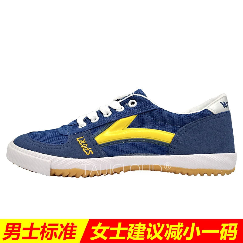 Table Tennis Shoes for Men and Women, Canvas Training Shoes, Cow Tendon Sole, Anti Slip