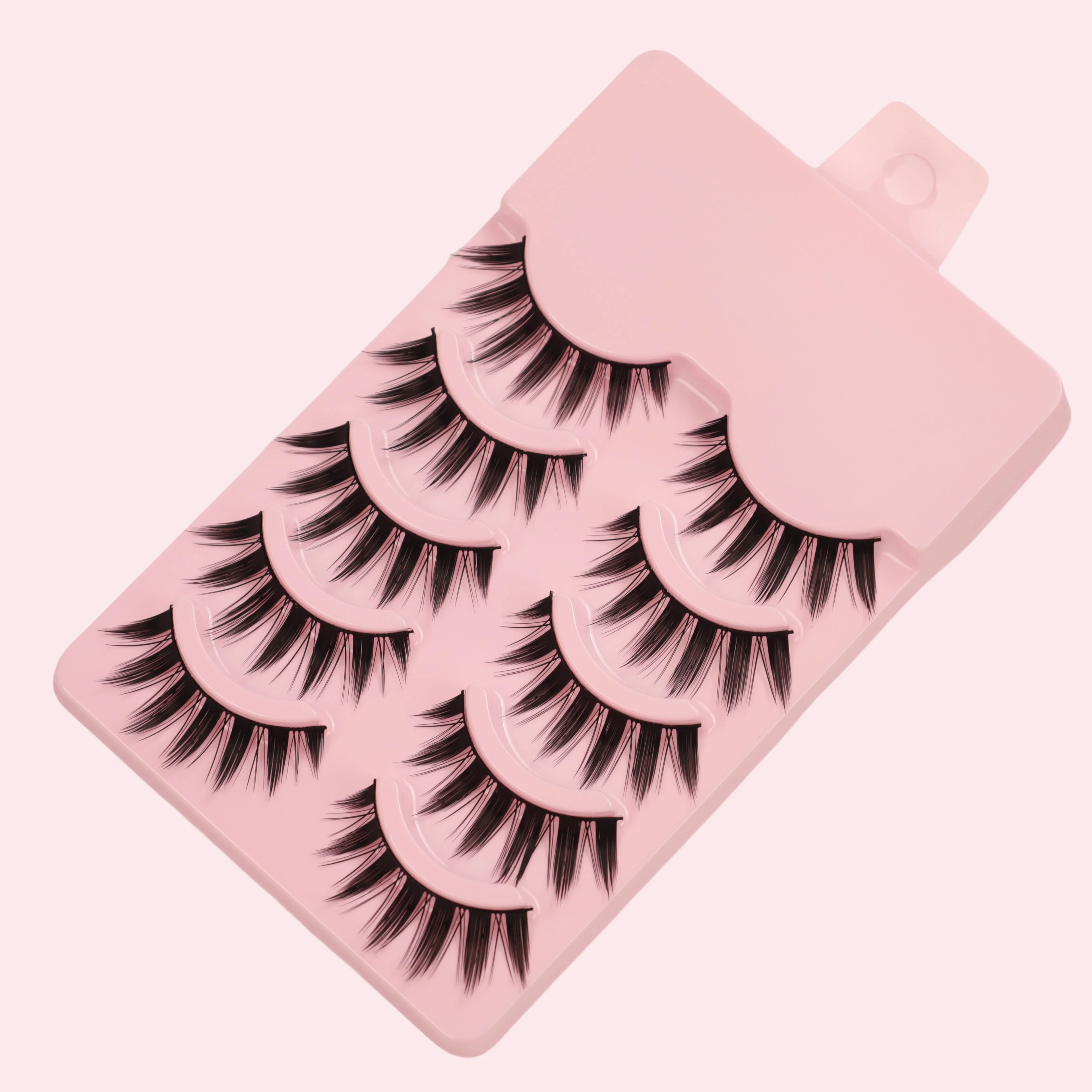 5 pairs of dramatic manga style false eyelashes - thick doll eye makeup, suitable for role-playing and casual wear
