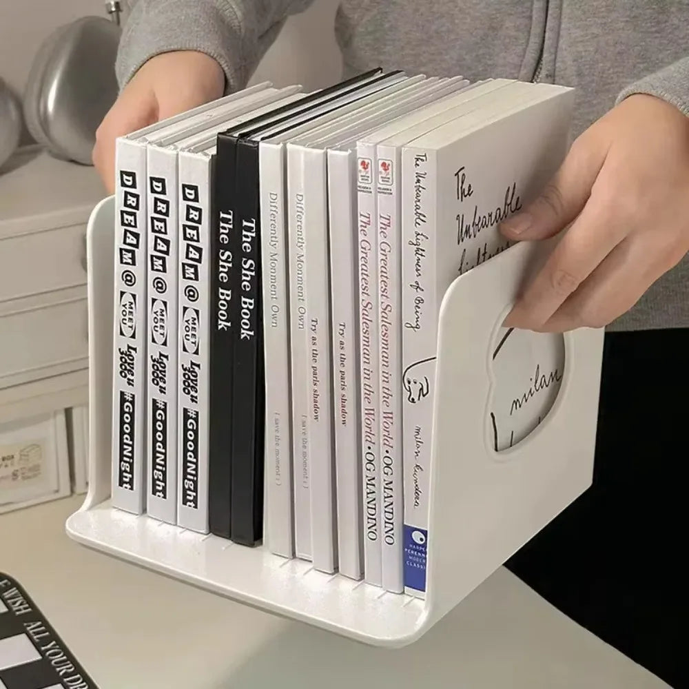 Exquisite Multi-layer Design Desktop Book Stand Efficient Easy to Install Layered Book Shelf Student Storage Rack Office