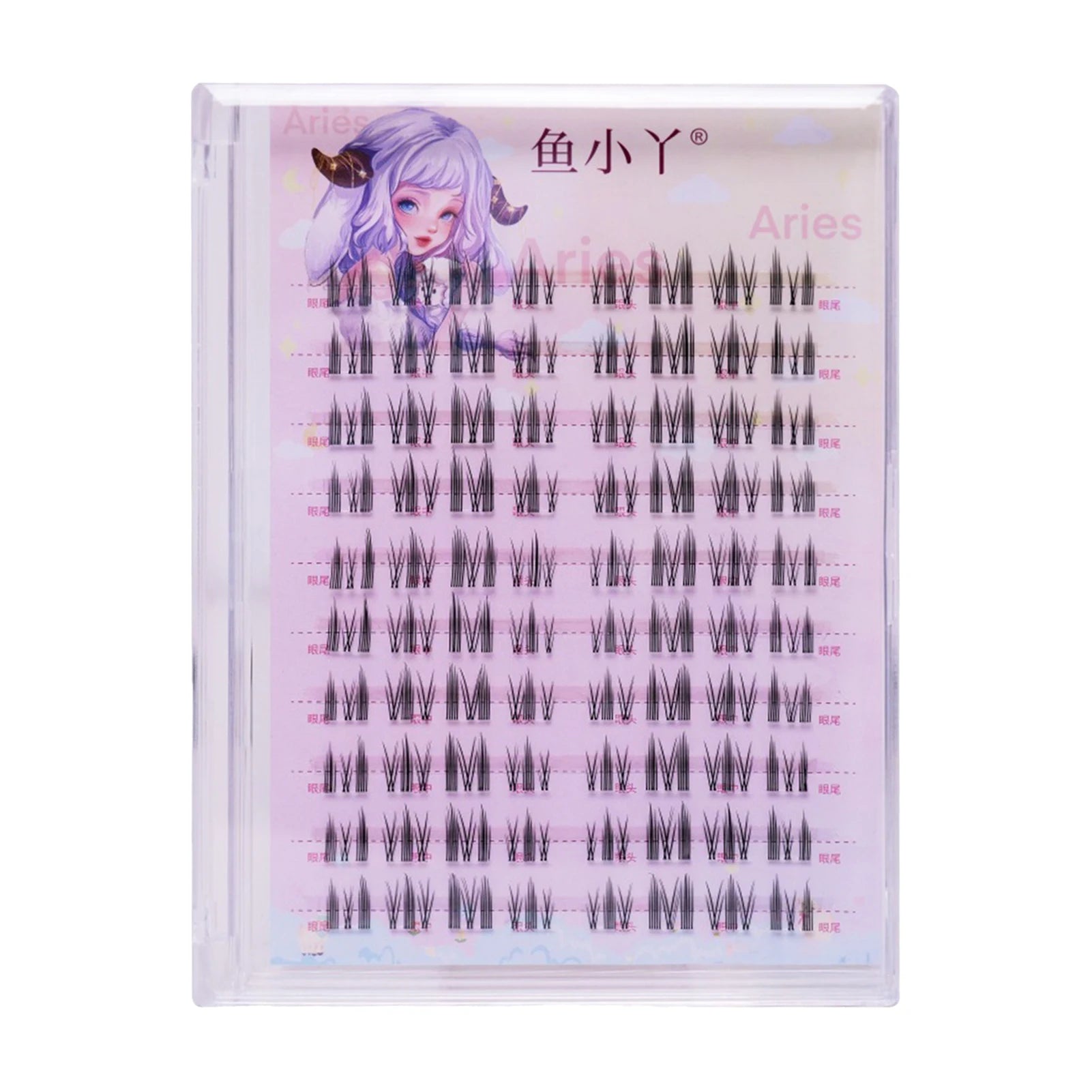 DIY U shaped Resuable Lashes Spiky Cluster Eyelash Extensions For Korean Kpop Girl Eye Makeup Tool 10 Rows