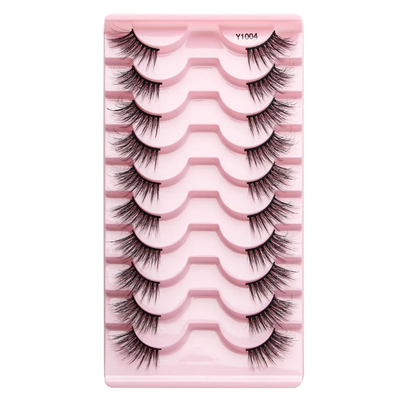 Half Eyelashes False Lashes 10-5 Pairs Cat Eye Eyelashes Eyelash Extension 3D Mink Half Lash Natural Makeup faux Cils maquiagem