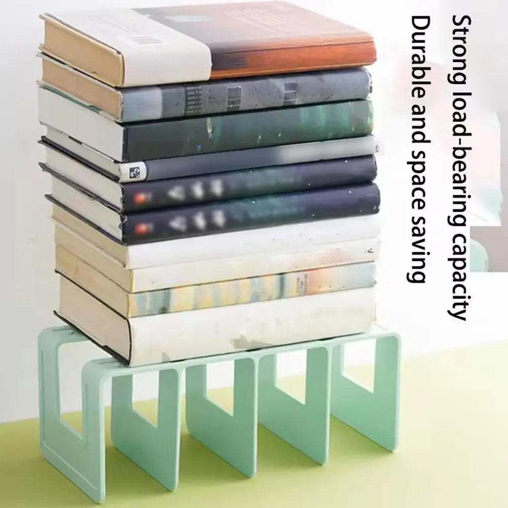 Four Sided Bookshelf Partition Book Clip Rack Book Baffle, Desktop Storage,Fixed Books,Creative Student Office Book Shelf