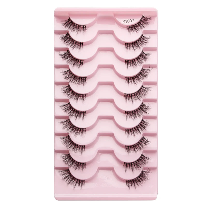 Half Eyelashes False Lashes 10-5 Pairs Cat Eye Eyelashes Eyelash Extension 3D Mink Half Lash Natural Makeup faux Cils maquiagem