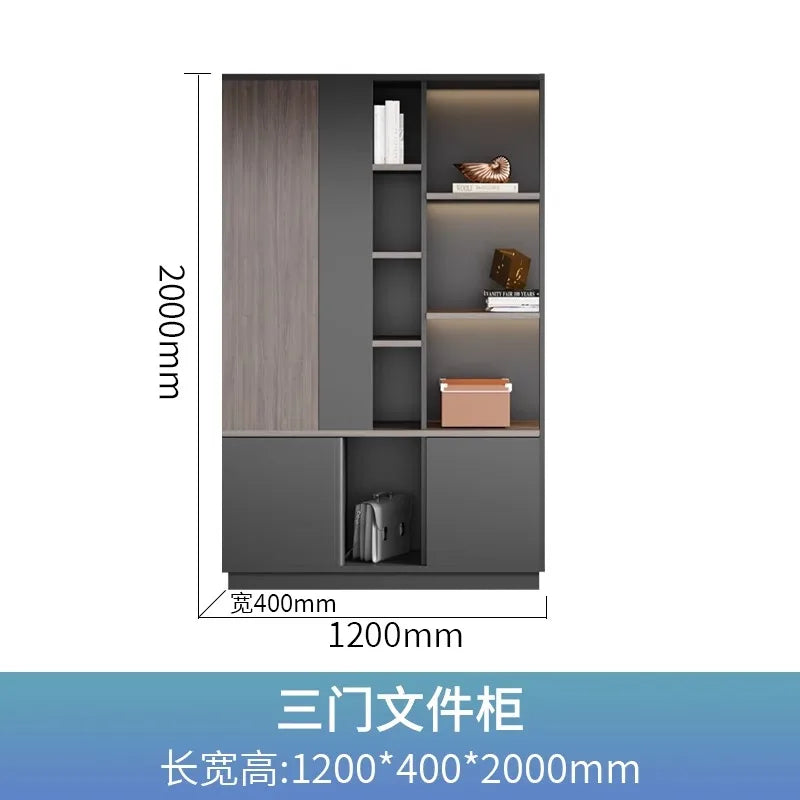 cabinet 3-tier storage bookshelf office stationery living room children's bookstore Wooden shelf Stand for books furniture