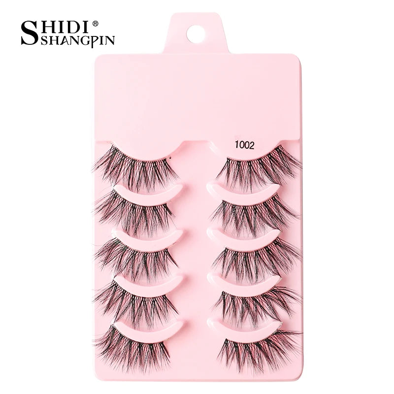 Half Eyelashes False Lashes 10-5 Pairs Cat Eye Eyelashes Eyelash Extension 3D Mink Half Lash Natural Makeup faux Cils maquiagem