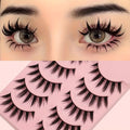5 pairs of dramatic manga style false eyelashes - thick doll eye makeup, suitable for role-playing and casual wear