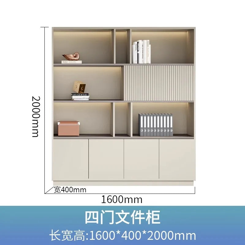 cabinet 3-tier storage bookshelf office stationery living room children's bookstore Wooden shelf Stand for books furniture