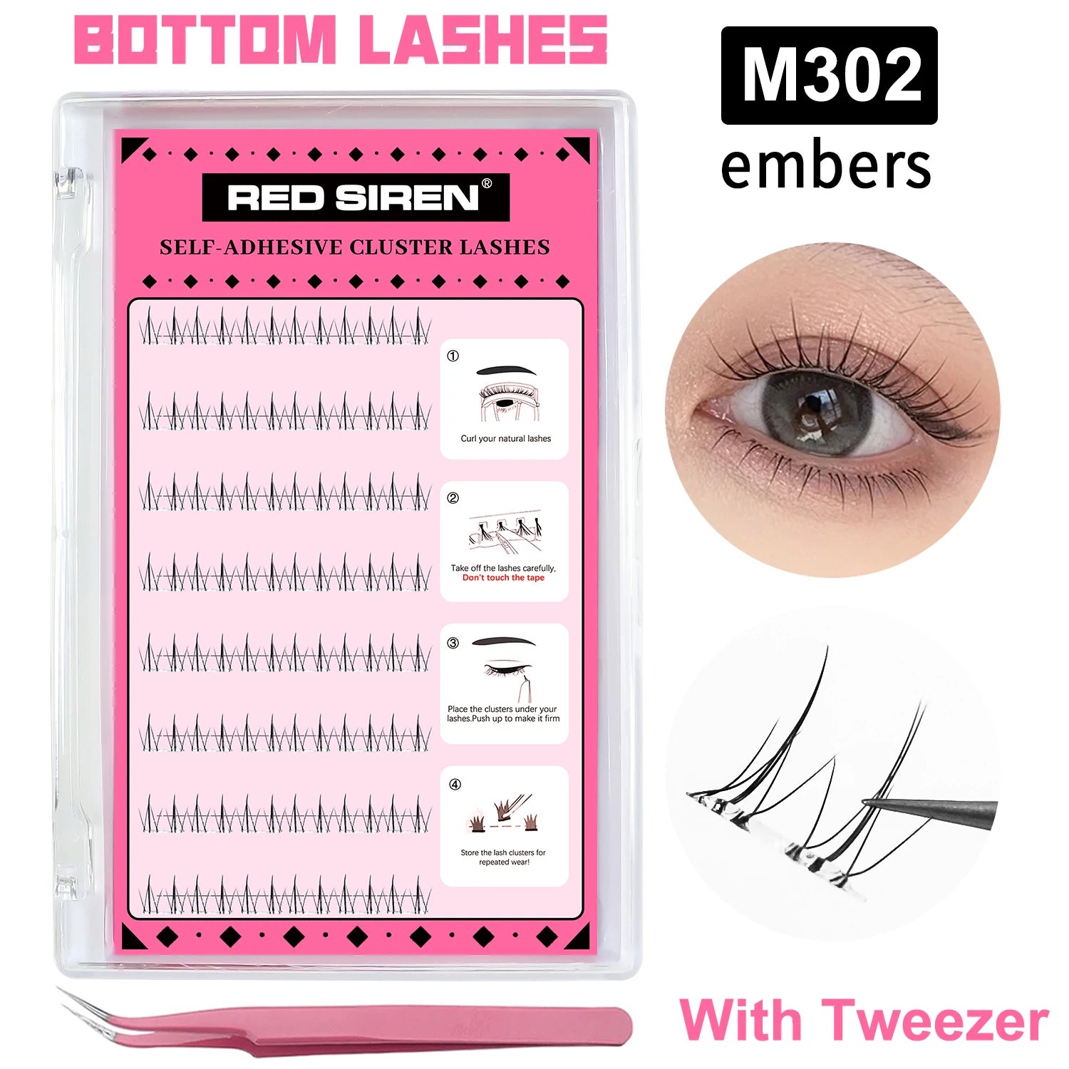 Lash Clusters Set No Glue Needed Self Adhesive Eyelashes Korean Makeup Natural Look Wispy Individual Eyelashes New Manga Lashes