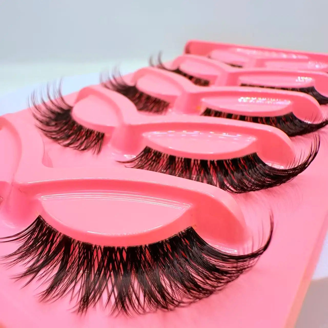 5 Pairs Volume Dramatic False Eyelashes Long Thick Wispy Eye Lashes for Stage Performance Party Cosplay Halloween Makeup