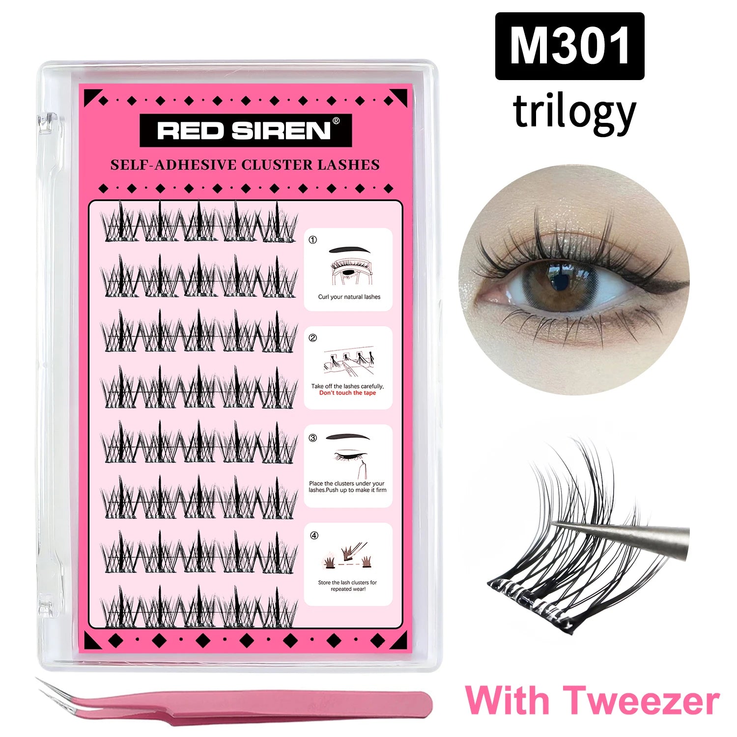 Lash Clusters Set No Glue Needed Self Adhesive Eyelashes Korean Makeup Natural Look Wispy Individual Eyelashes New Manga Lashes