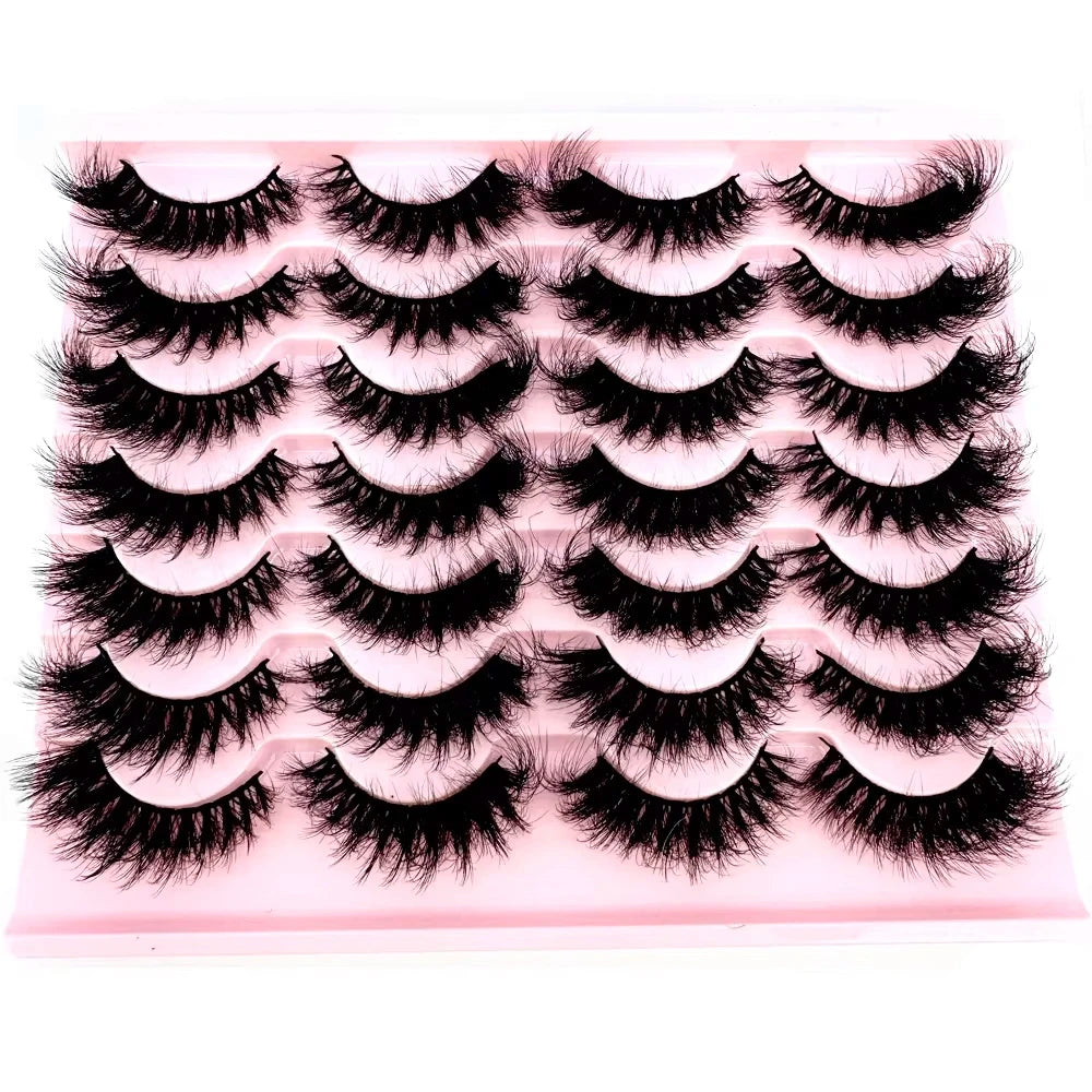 New Cat Eye Lashes Natural Look Short Lashes Wispy with Clean Band 13mm Hand-Knotted Manga False Eyelashes 14Pairs