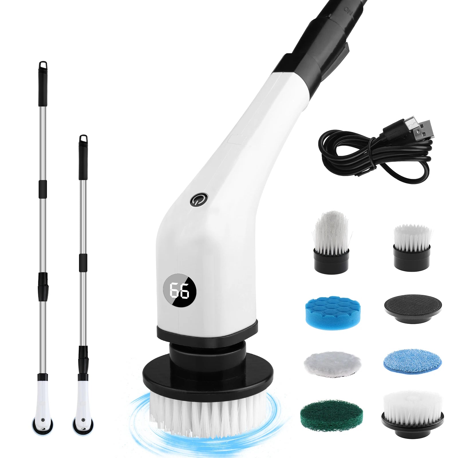 USA Warehouse Cleaning Products Household Cleaning Tools Accessories Electric Scrubber Cleaning Brush for Bathroom