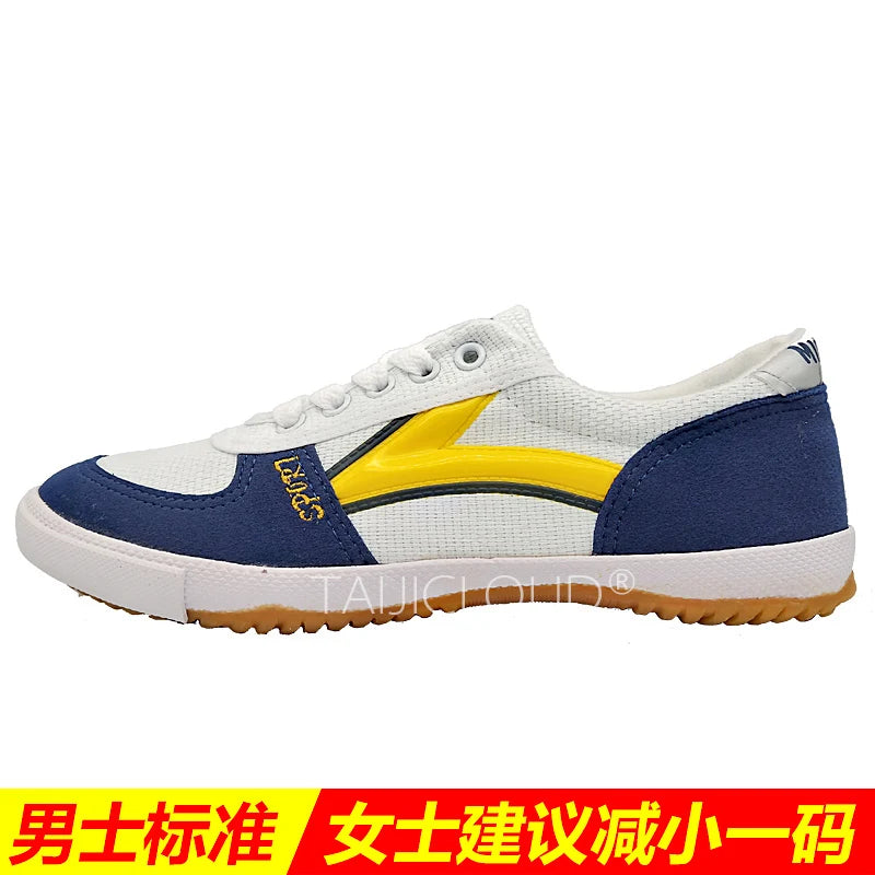 Table Tennis Shoes for Men and Women, Canvas Training Shoes, Cow Tendon Sole, Anti Slip