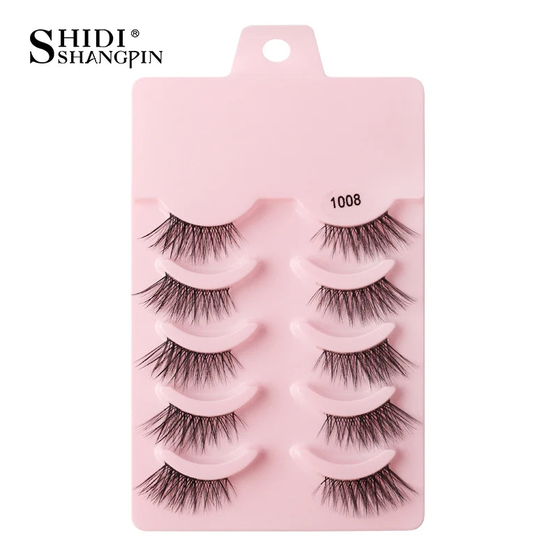 Half Eyelashes False Lashes 10-5 Pairs Cat Eye Eyelashes Eyelash Extension 3D Mink Half Lash Natural Makeup faux Cils maquiagem
