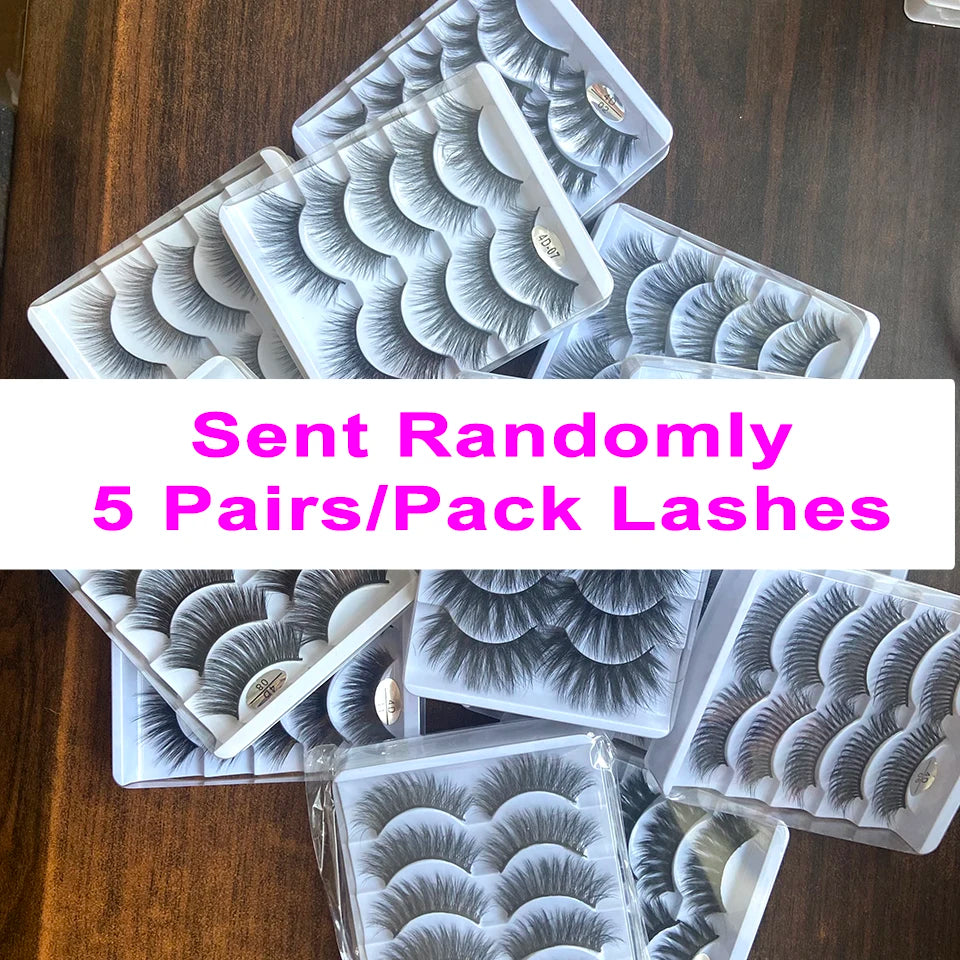 Makeup Eyelashes 5 Pairs Cat Eye Lashes Wholesale Natural Look End Eye Elongate Fox Eye Faux Mink Lashes