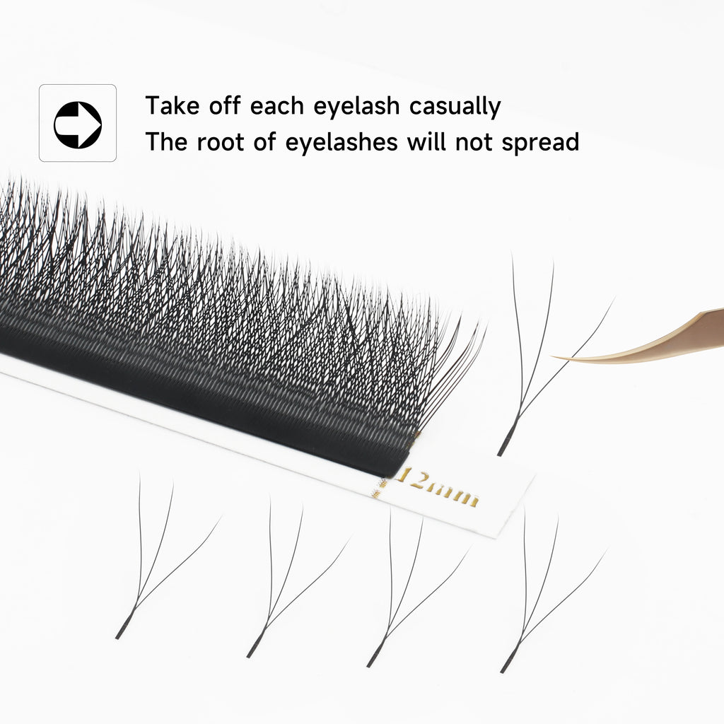 XIUSUZAKI W Shaped Lashes Bloom 2D 3D 4D 5D 6D 7D 8D Automatic Flowering Premade Fans Eyelashes Extensions YY Individual Lashes