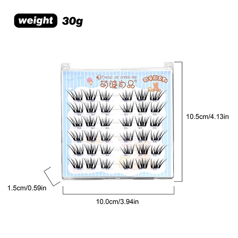 Ultra-thin Lashes Zero-touch False Eyelashes Natural Eyelash Clusters Lashes with Eyelash No-glue Self Adhesive Eyelashes