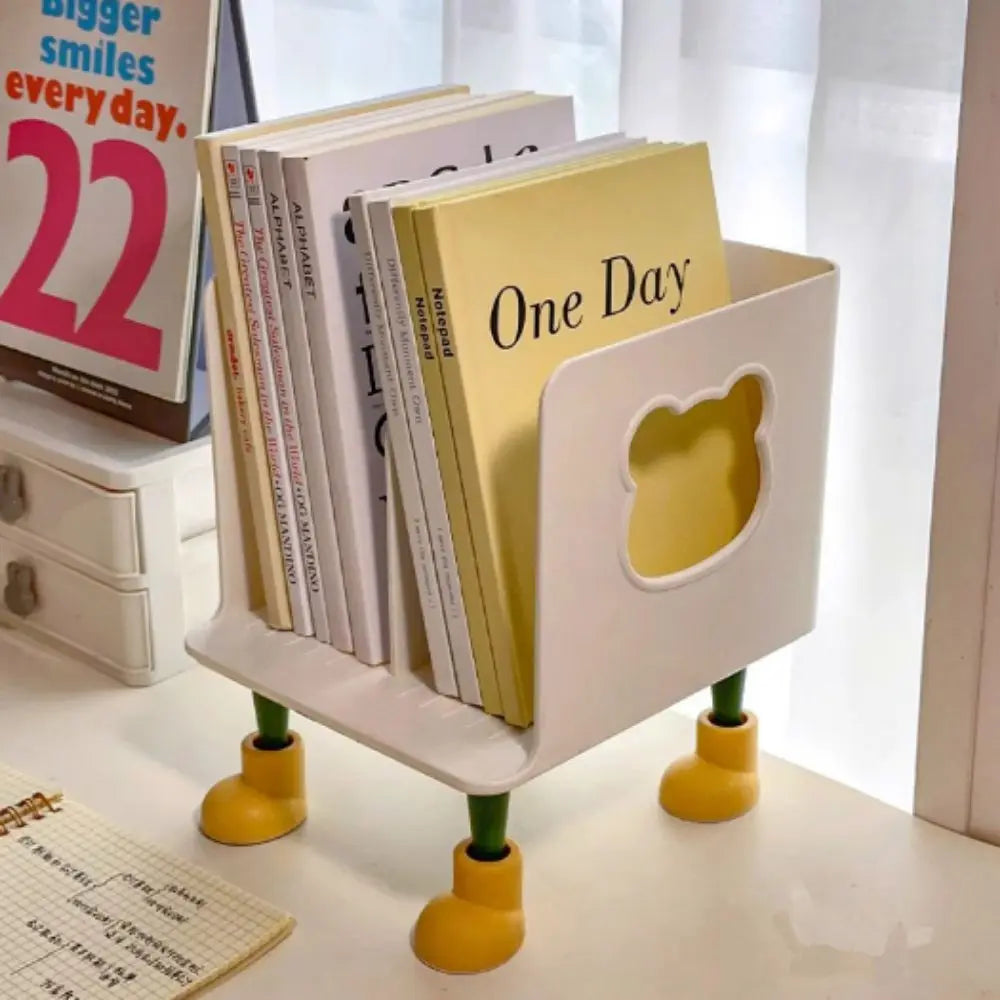 Exquisite Multi-layer Design Desktop Book Stand Efficient Easy to Install Layered Book Shelf Student Storage Rack Office