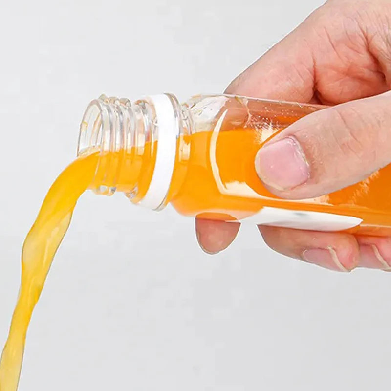Empty Plastic Juice Bottles With Caps Water Bottles Clear Bulk Drink Containers With Lids Juicing Drinking Milk Jam Container