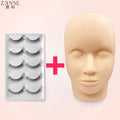 Eyelash Extension Training Head & Lashes Pack Makeup Practice Model Fake Mannequin Head Practicing Lashes Extensions Supplies