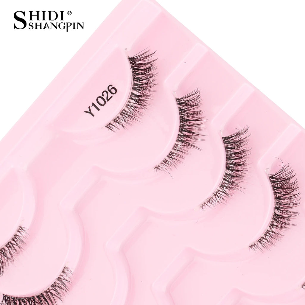 Half Eyelashes False Lashes 10-5 Pairs Cat Eye Eyelashes Eyelash Extension 3D Mink Half Lash Natural Makeup faux Cils maquiagem