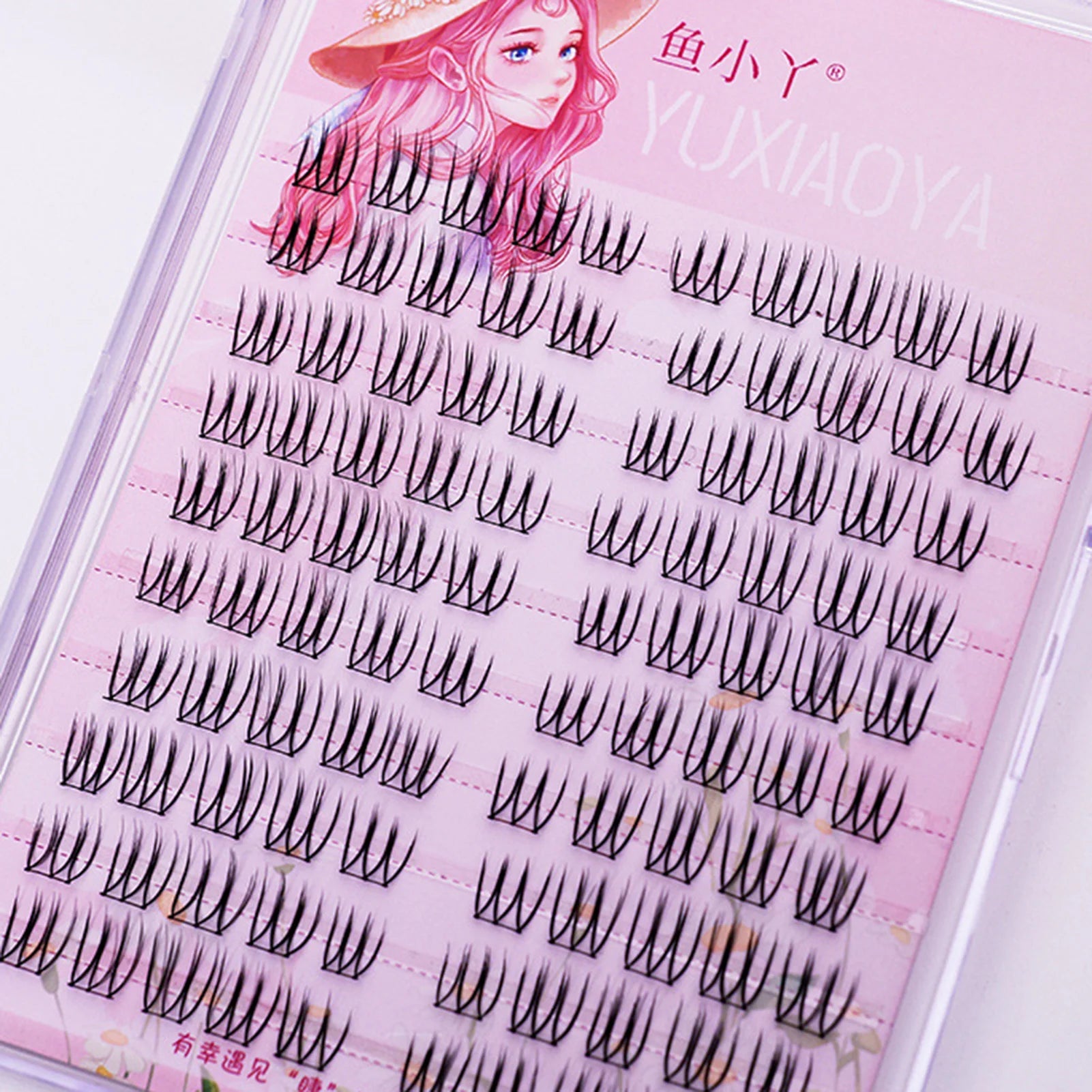 DIY U shaped Resuable Lashes Spiky Cluster Eyelash Extensions For Korean Kpop Girl Eye Makeup Tool 10 Rows