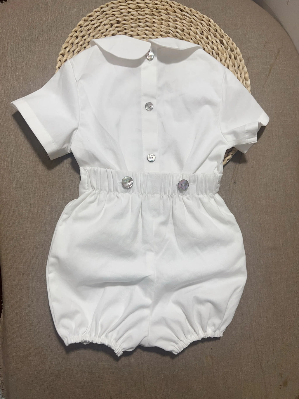 Spanish Baby Boy Clothes Set Boutique Children Ivory Shirts  Shorts Infant Summer Outfits