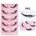 Makeup Eyelashes 5 Pairs Cat Eye Lashes Wholesale Natural Look End Eye Elongate Fox Eye Faux Mink Lashes