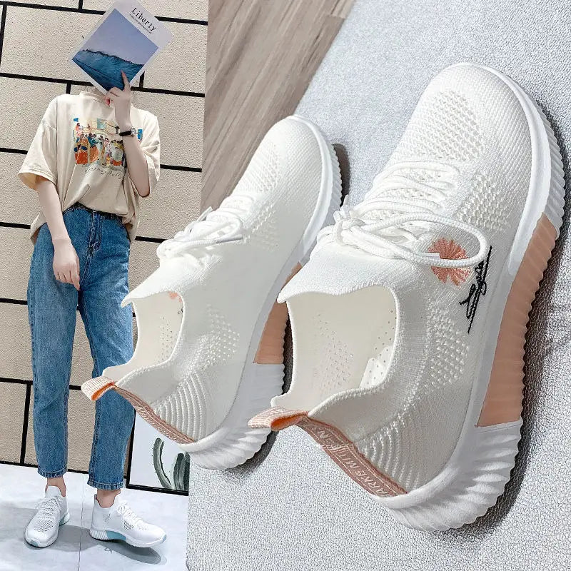 Sports Shoes for Women Sport Sneaker Casual Comfortable and Elegant Flat Low Cute White Hit Fashion Women's Tennis 2025 Summer