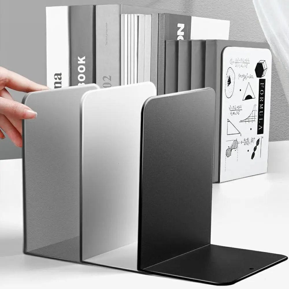 1 Pc Plastic L-Shaped Desk Bookends Durable Display Book Stand Simple Book Support Rack School Office Desktop Organizer