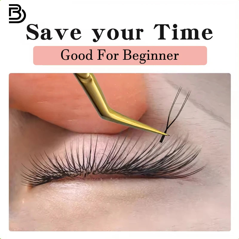 U Lash Shape Eyelashes Extensions U YY Lash Shaped Bloom Eye Lashes Natural Soft DIY Premade Fan Lash Extensions