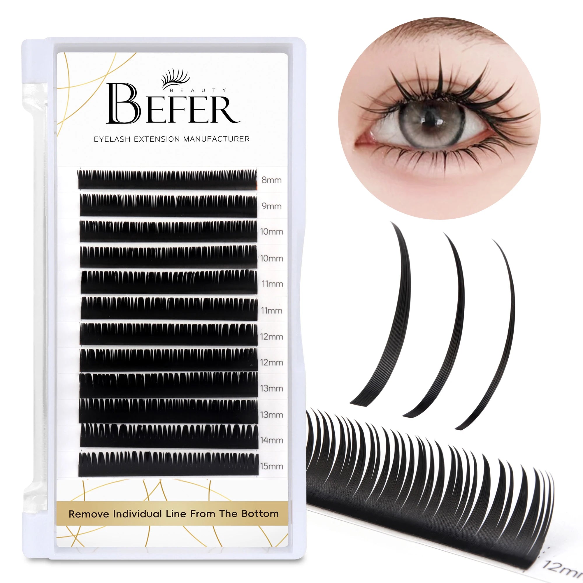 Befer Beauty Anime Lashes 240 Clusters Manga Style Feather Lash Flora Cat Eye Eyelashes 8-15mm C/D Curl Lash Extensions Supplier