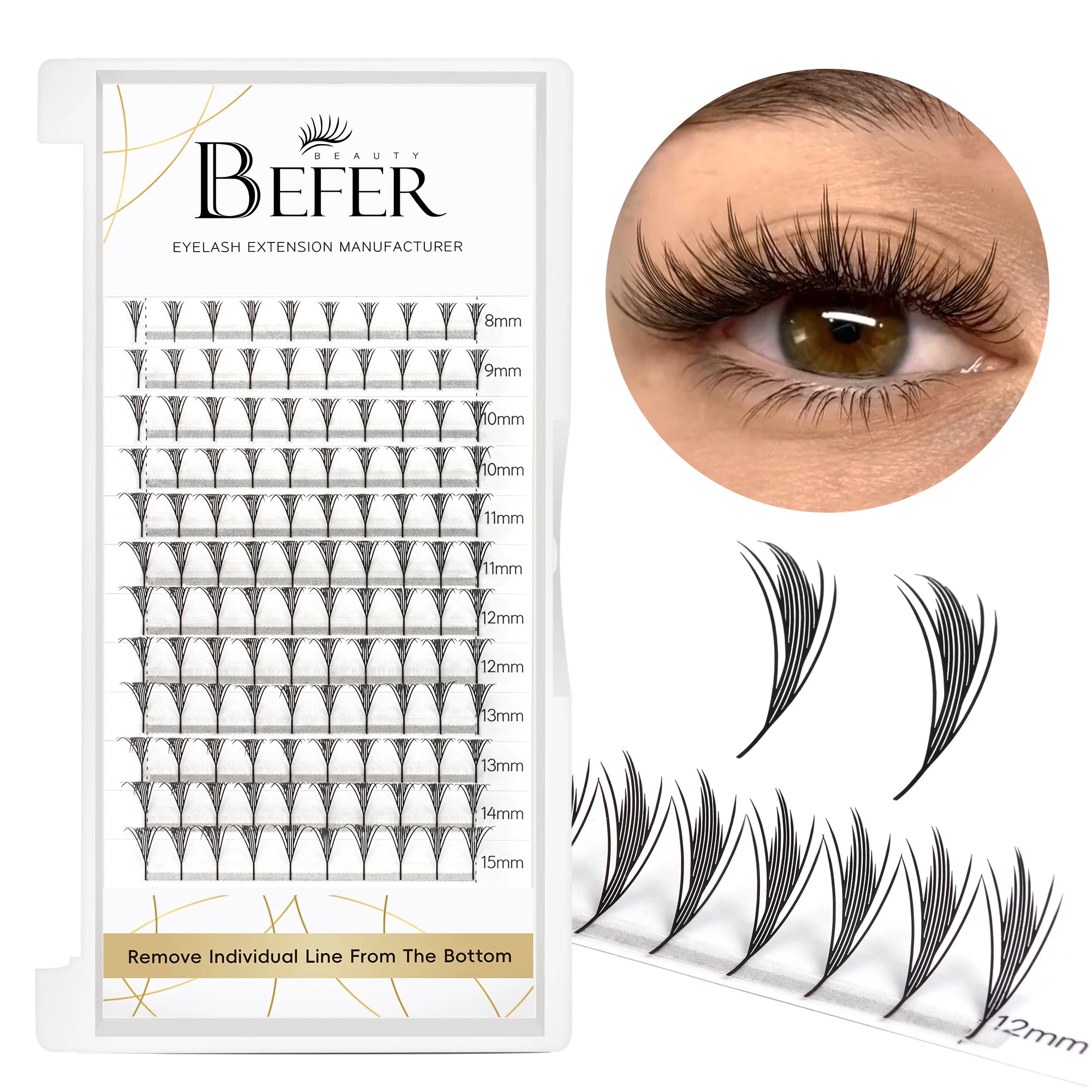 Befer Beauty Anime Lashes 240 Clusters Manga Style Feather Lash Flora Cat Eye Eyelashes 8-15mm C/D Curl Lash Extensions Supplier