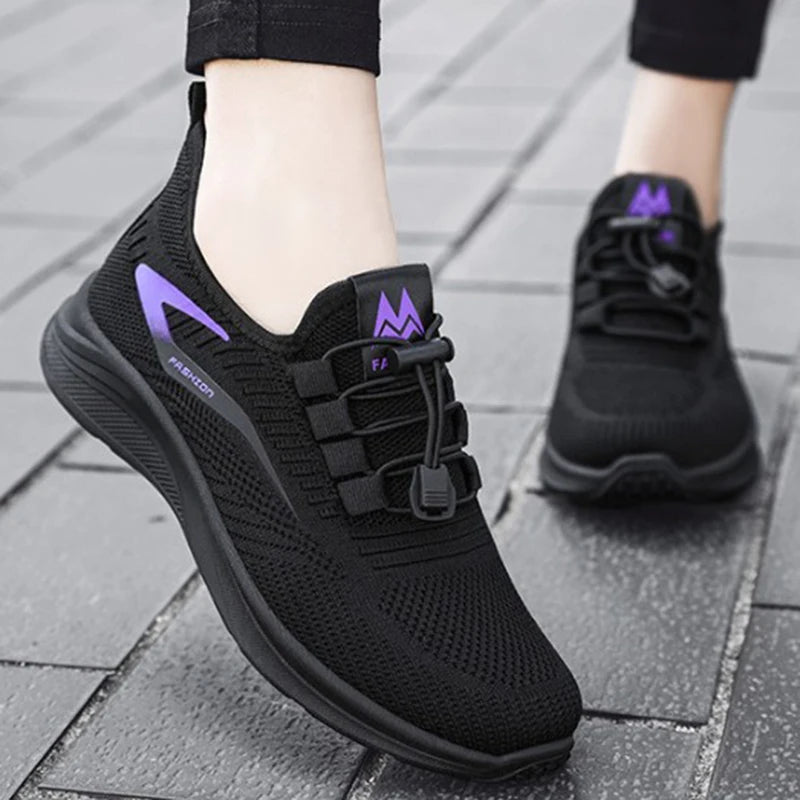 Women Tennis Sneakers Flats Ladies Fashion Mixed Colors Lace-up Vulcanized Shoes Spring Autumn Woman Outdoor Trainers Footwear
