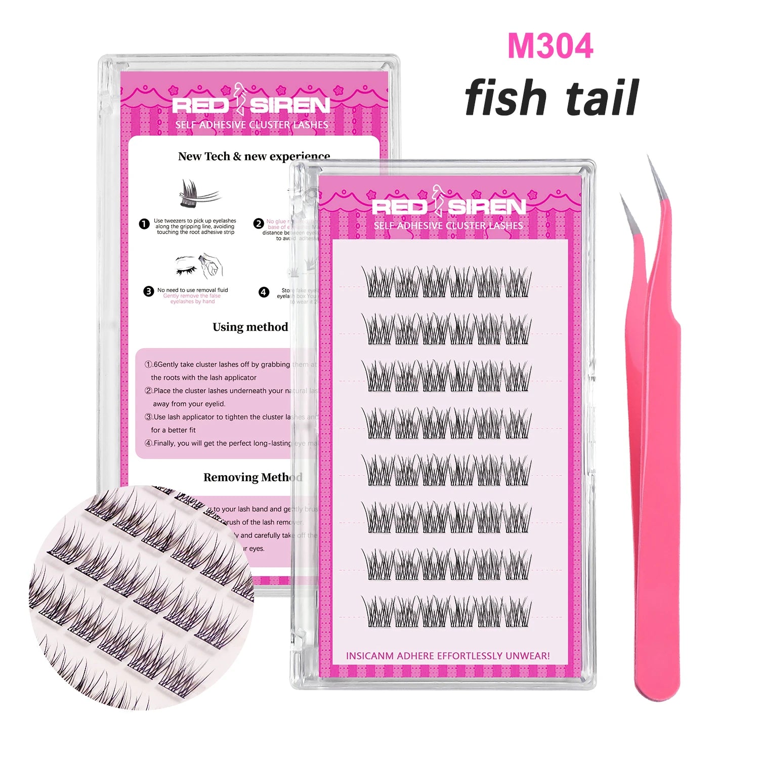 Lash Clusters Set No Glue Needed Self Adhesive Eyelashes Korean Makeup Natural Look Wispy Individual Eyelashes New Manga Lashes