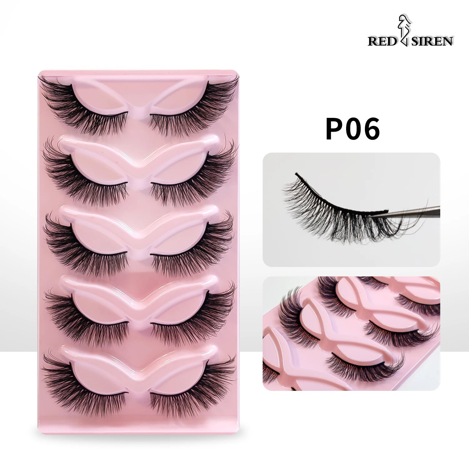 Makeup Eyelashes 5 Pairs Cat Eye Lashes Wholesale Natural Look End Eye Elongate Fox Eye Faux Mink Lashes