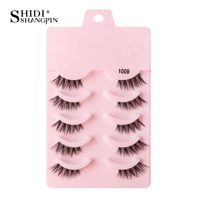 Half Eyelashes False Lashes 10-5 Pairs Cat Eye Eyelashes Eyelash Extension 3D Mink Half Lash Natural Makeup faux Cils maquiagem