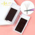 H&L SINCE 1990 12 Rowsblack brown eyelashes, double pointed eyelashes makeup tool,  professional false eyelashes