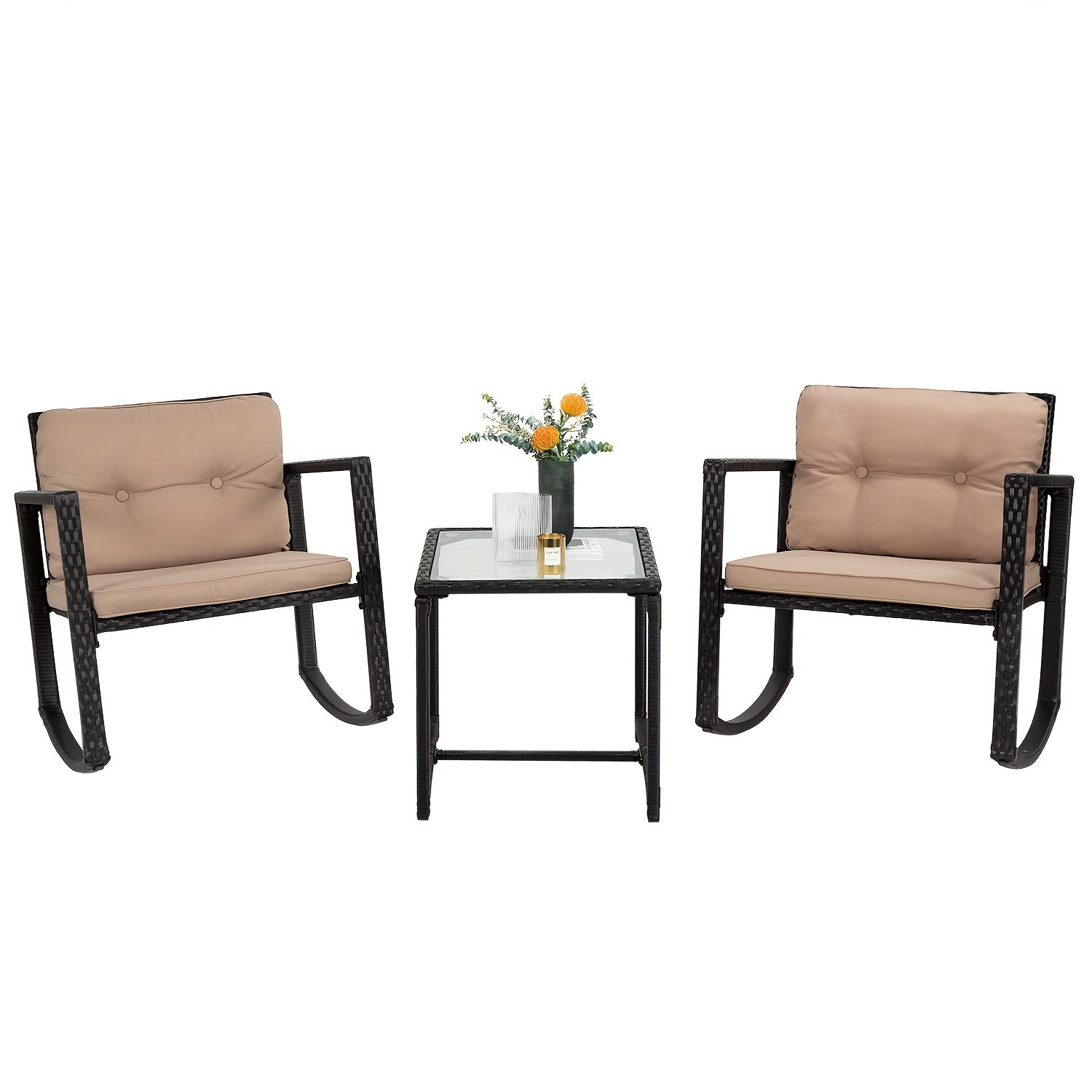 3 Piece Patio Furniture Sets Elegant and Stylish Bistro Set Wicker Patio Chair Set Sofa Set Rattan Conversation Sets