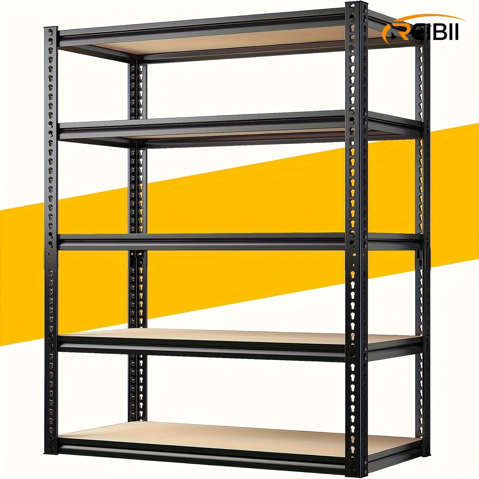 2000LBS Garage Shelving 72''H Storage Shelves Heavy Duty Shelving 5 Tier Metal Shelves For Garage Shelves 35.5"W X72"H X 15.8"D, Adjustable Shelving Unit For Basement Pantry Utility Rack Shelf