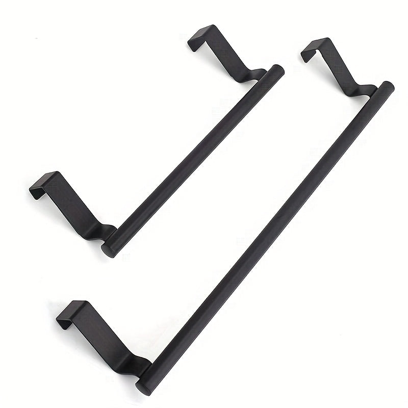 2pcs-9 Inch Wide Stainless Steel Towel Rack Bathroom Towel Rack Kitchen Cabinet Door Hanging Storage Rack Wall-mounted Towel Rod, Towel Racks