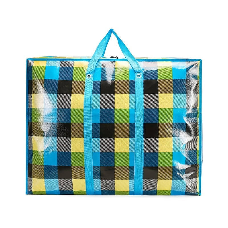 1pc Large Capacity Hanging Storage Bag, Moving Packaging Storage Bag, Waterproof Storage Bag With Zippers & Reinforced Handle, Suitable For Student Back To School
