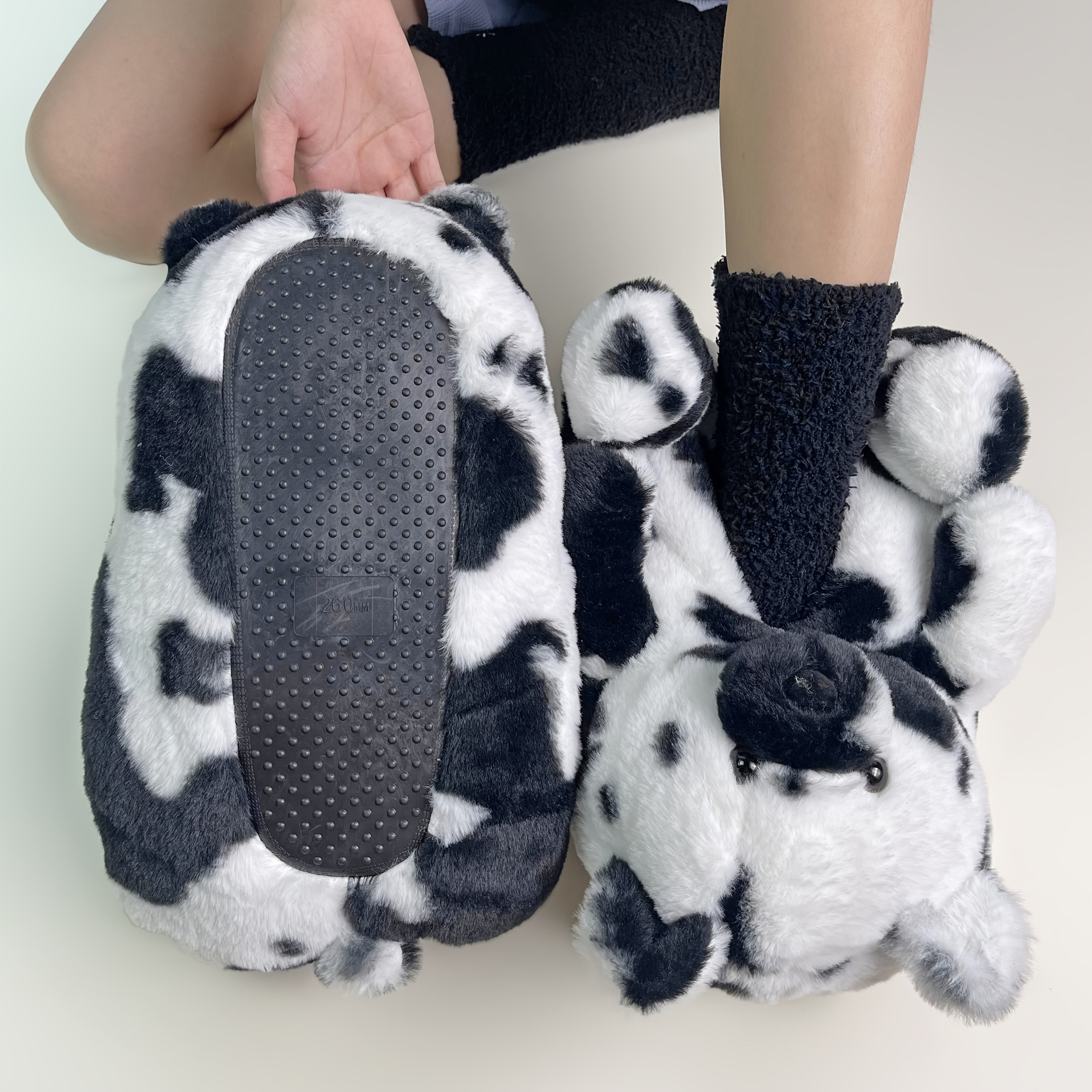 Cozy Women's Plush Slippers with Waterproof Soles - Cute Bear Design, Soft Microfiber, Indoor/Outdoor Comfort Footwear, Available in Multiple Colors, House Slippers