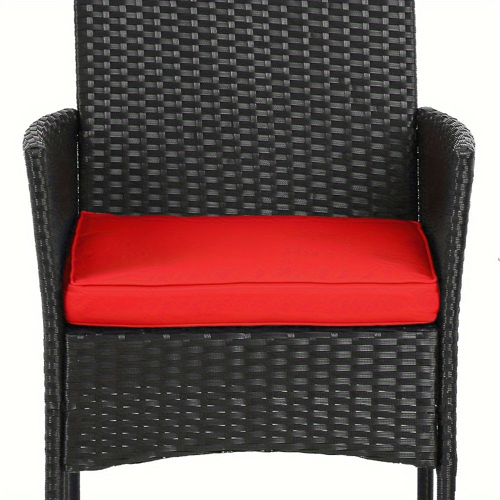 3-Piece PE Rattan Wicker Patio Furniture Set with Handrail - Sturdy Steel Bracket, Comfortable Cushions, and Coffee Table for Outdoor Relaxation in Yard, Balcony, Poolside, and Garden