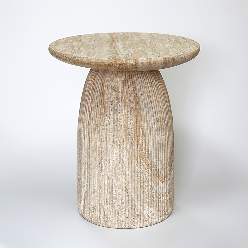 1pc Modern Art Side Table, Creative Mobile Planter Stand, Round Sculptural Pot Holder, Outdoor Garden Patio Furniture, Minimalist Design
