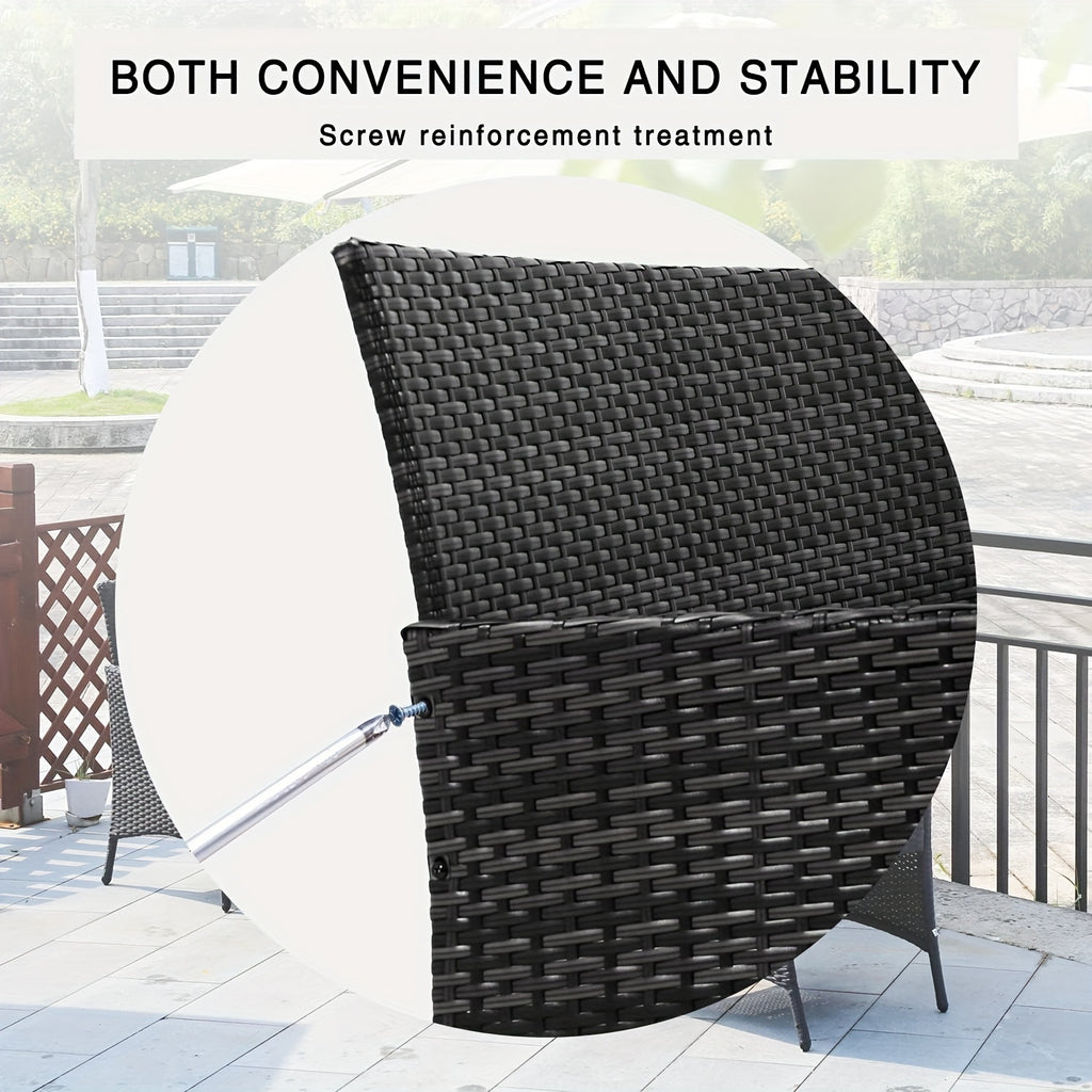 4 Pieces Patio Furniture Set - Wicker Rattan Sofa with Soft Cushion and Glass Table - Outdoor Furniture for Garden, Yard, Pool, or Backyard - Perfect for Relaxing and Entertaining - Ideal Gift for Housewarming
